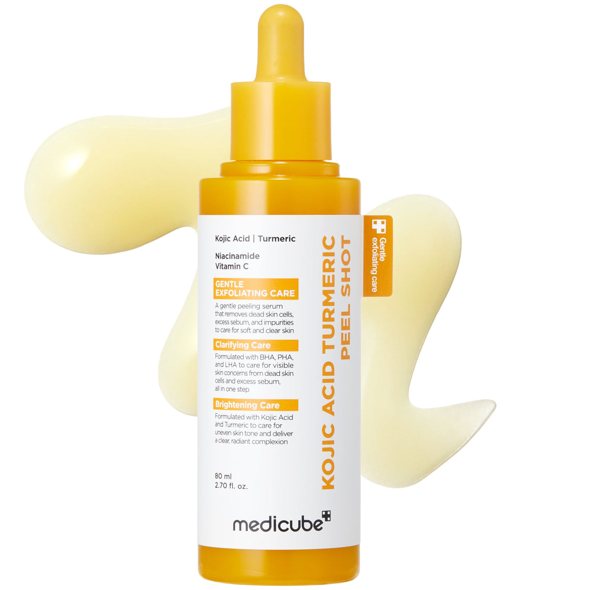 Medicube Kojic Acid Turmeric Peel Shot — 80 ml — foto oficial da marca