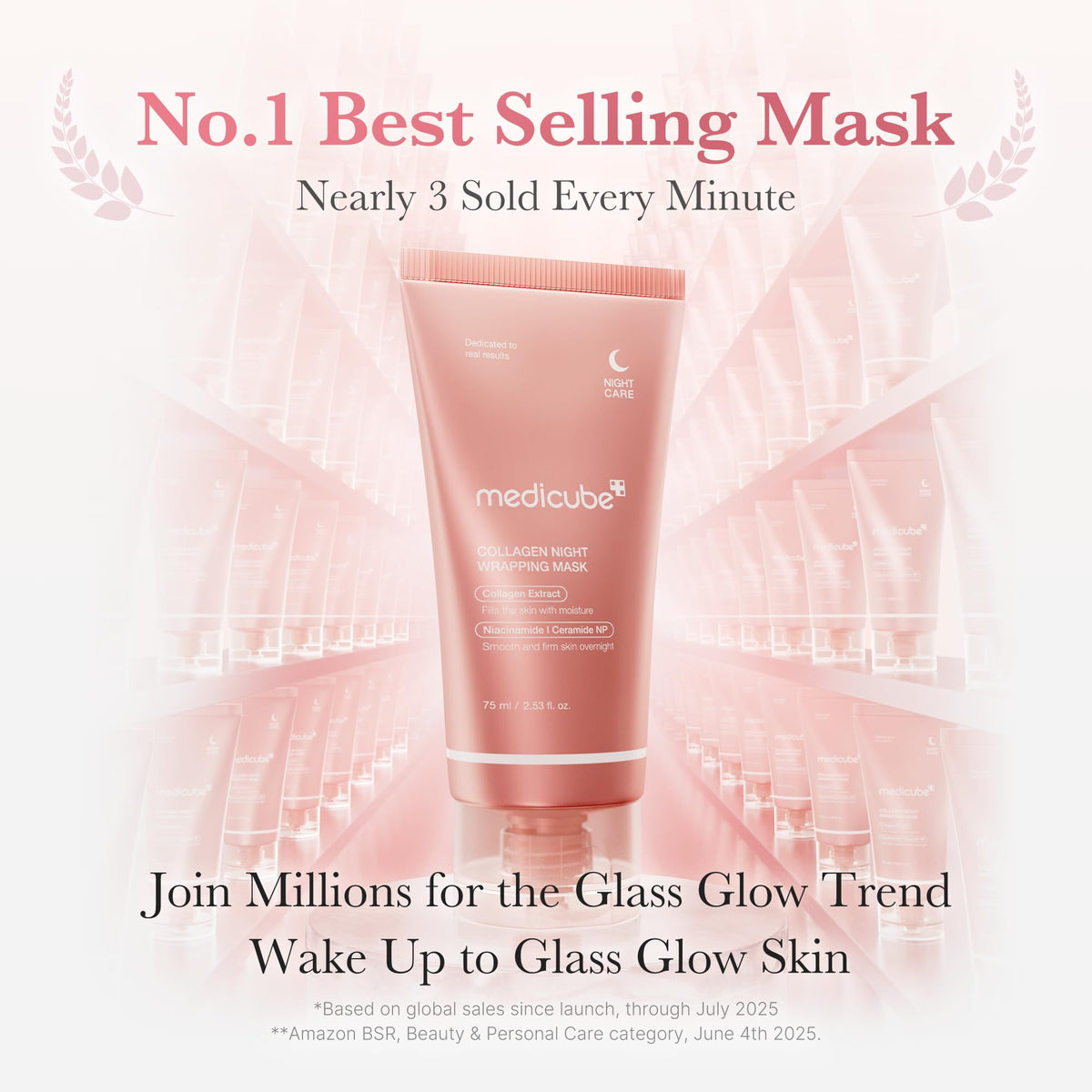 Medicube Collagen Night Wrapping Mask — Máscara Facial Peel-Off Noturna 75 ml — foto oficial da marca
