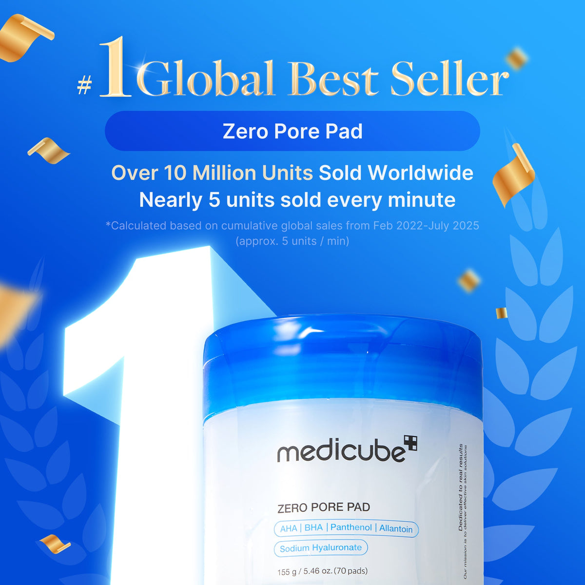 Medicube Zero Pore Pads — 70 discos, 155 g — foto oficial da marca