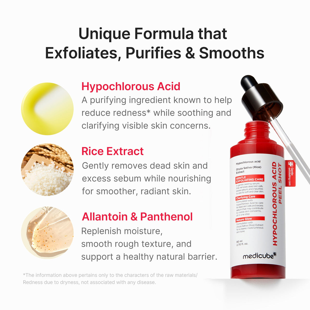 Medicube Hypochlorous Acid Peel Shot — Esfoliante Facial 80 ml — foto oficial da marca