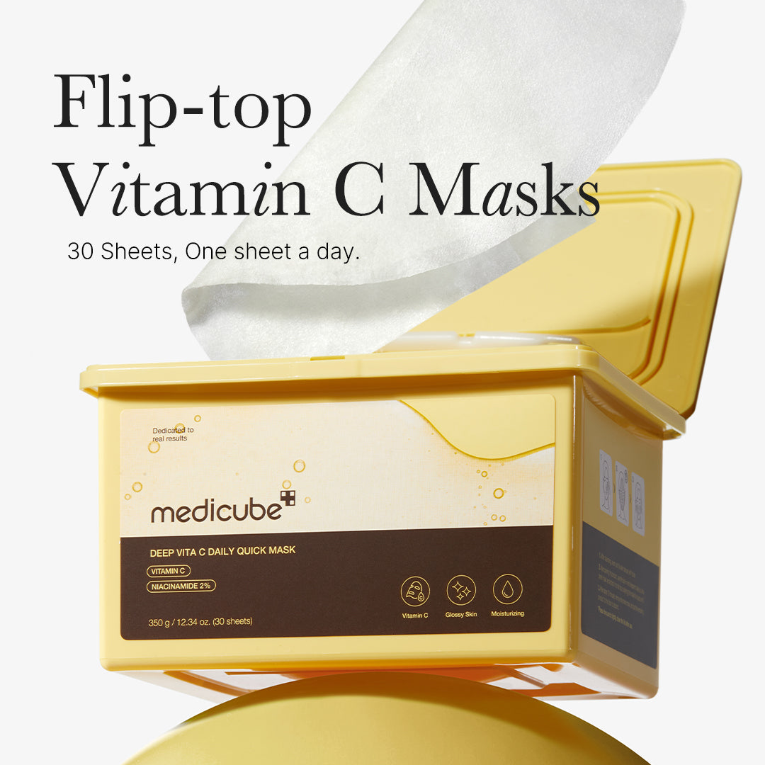 Medicube Deep Vita C Daily Quick Masks — 30 Folhas, 350 ml — foto oficial da marca