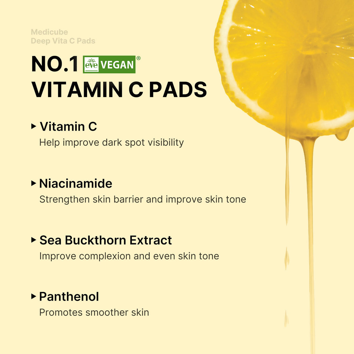 Medicube Deep Vita C Pads — 70 Discos, 150 g