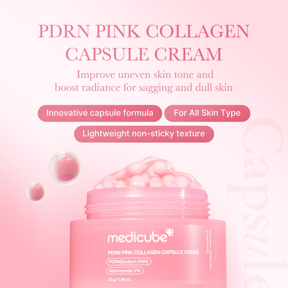 Medicube PDRN Pink Collagen Capsule — Creme facial 55 g