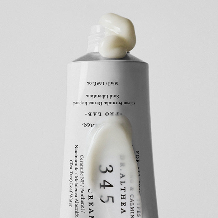 Dr.Althea 345 Relief Cream 50 ml — detalhe oficial da textura e embalagem