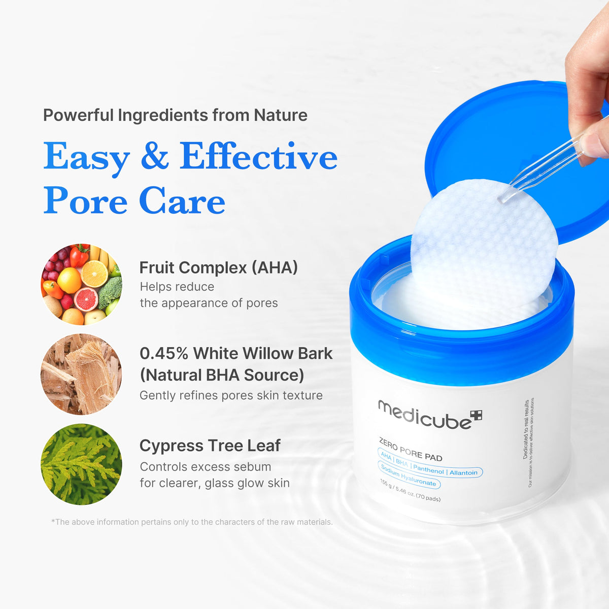 Medicube Zero Pore Pads — 70 discos, 155 g — foto oficial da marca