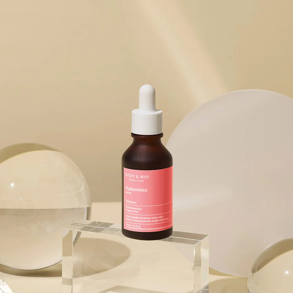 Mary&May Hyaluronics Serum 30 ml — frasco e embalagem