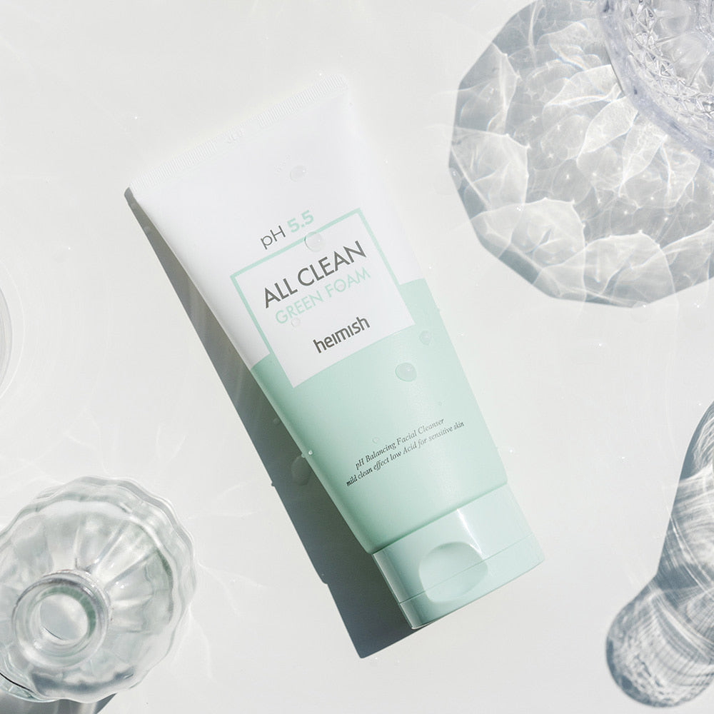 Heimish All Clean Green Foam 150 g em composição oficial com luz e água
