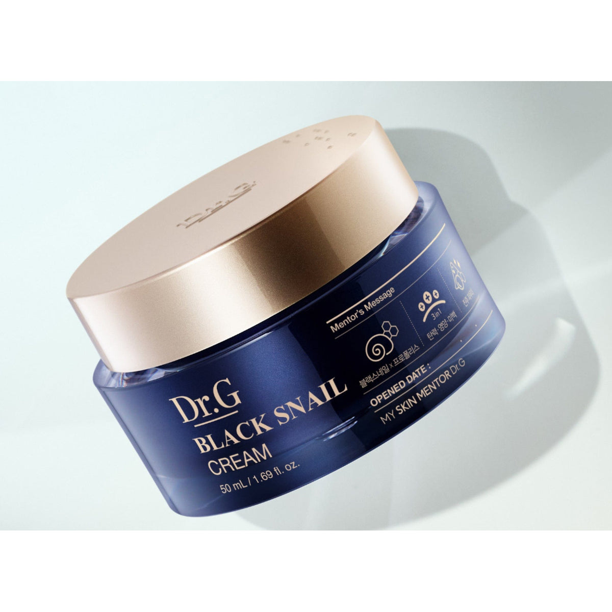 Dr.G Black Snail Cream 50 ml em close lateral oficial