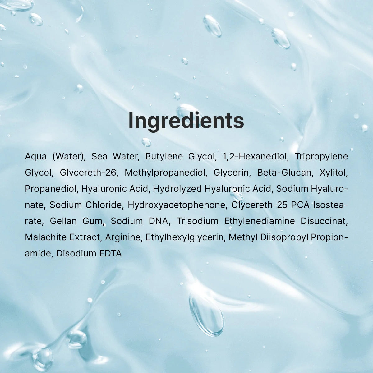 Dr.Althea Aqua Marine Jelly Mist 100 ml — lista oficial de ingredientes INCI