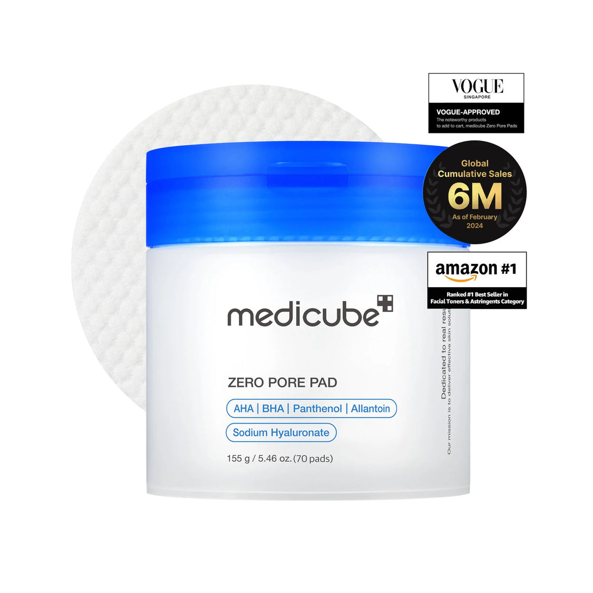 Medicube Zero Pore — Discos embebidos