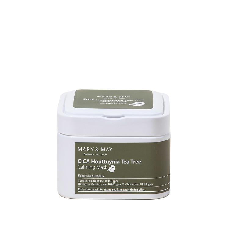 Mary&May Cica Houttuynia Cordata Tea Tree Calming — Máscara Facial 30 unidades