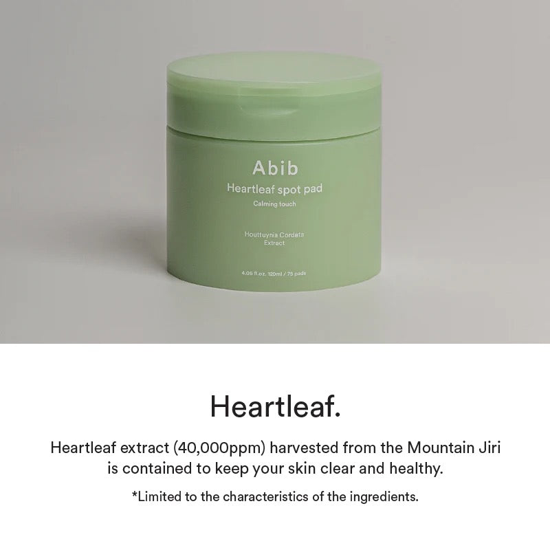Abib Heartleaf Spot Pad Calming Touch — Discos Faciais 150 ml (80 un)