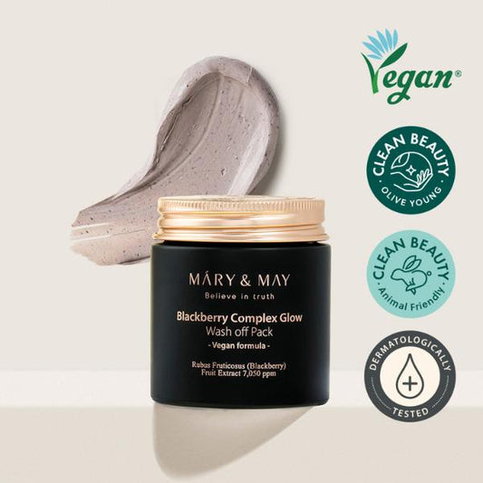 Mary&May Blackberry Complex Glow — Máscara Facial de Enxágue 125 g