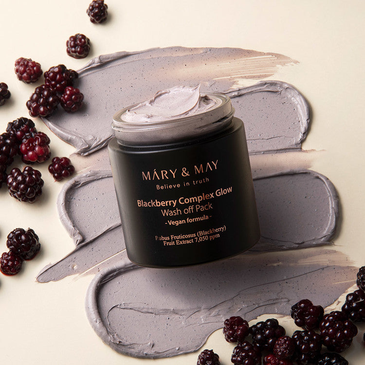 Mary&May Blackberry Complex Glow — Máscara Facial de Enxágue 125 g
