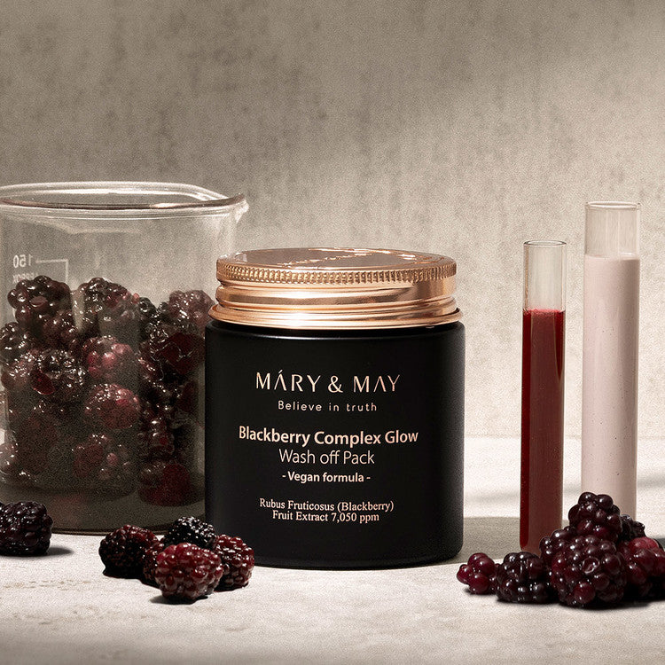 Mary&May Blackberry Complex Glow Wash Off — Máscara Facial 125 g