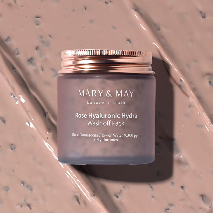 Mary&May Rose Hyaluronic Hydra Wash Off Pack — Máscara Facial 125 g