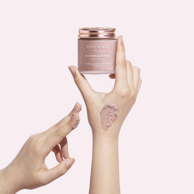 Mary&May Rose Hyaluronic Hydra Wash Off Pack — Máscara Facial 125 g