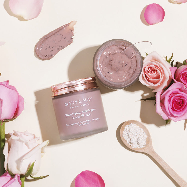 Mary&May Rose Hyaluronic Hydra Wash Off Pack — Máscara Facial 125 g
