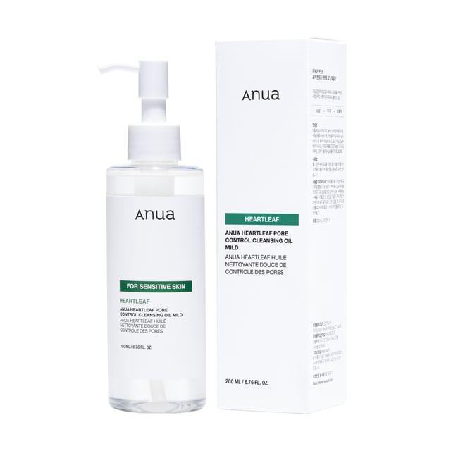 Anua Heartleaf Pore Control Cleansing Oil Mild — Óleo de Limpeza Facial 200 ml