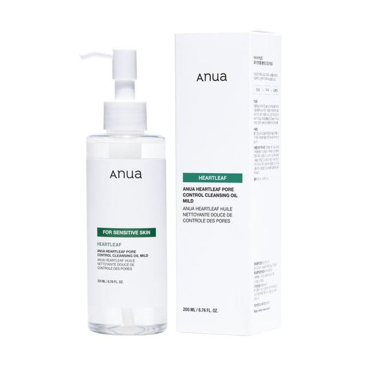 Anua Heartleaf Pore Control Cleansing Oil Mild — Óleo de Limpeza Facial 200 ml