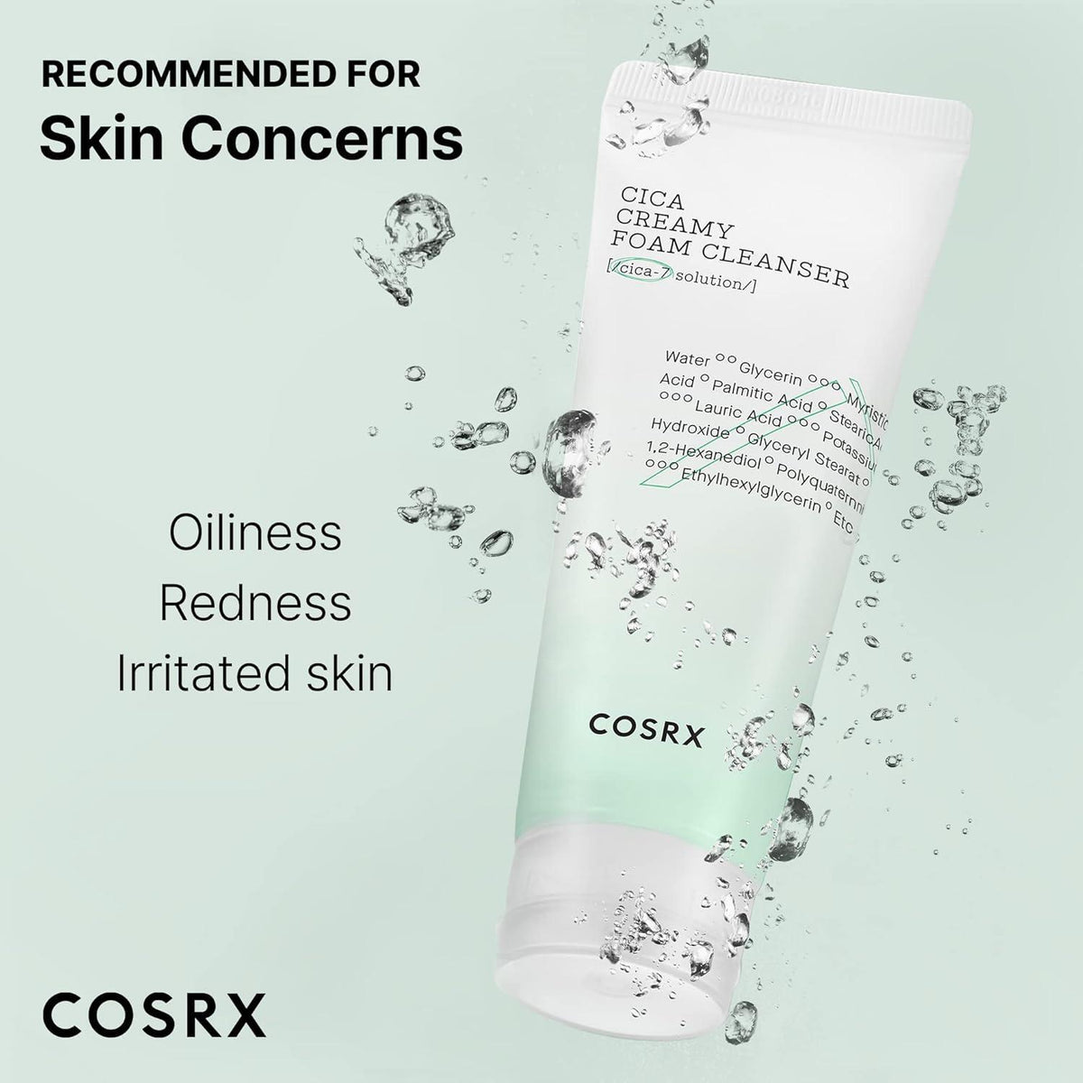 COSRX Pure Fit Cica Creamy Foam Cleanser — Espuma de Limpeza 150 ml