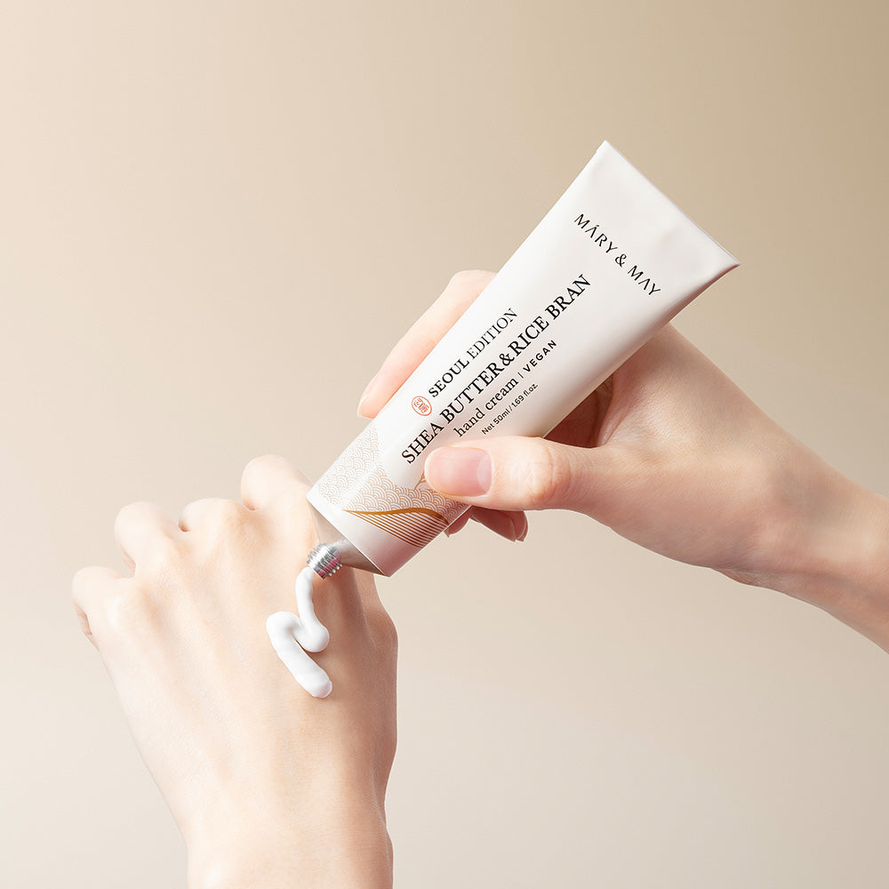 Mary&May Seoul Edition Shea Butter & Rice Bran Hand Cream — Creme para as Mãos 50 ml