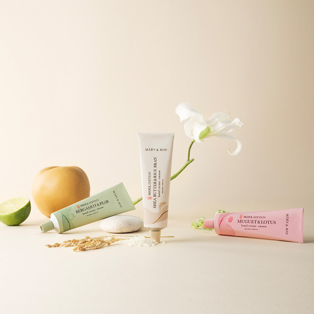 Mary&May Seoul Edition Shea Butter & Rice Bran Hand Cream — Creme para as Mãos 50 ml