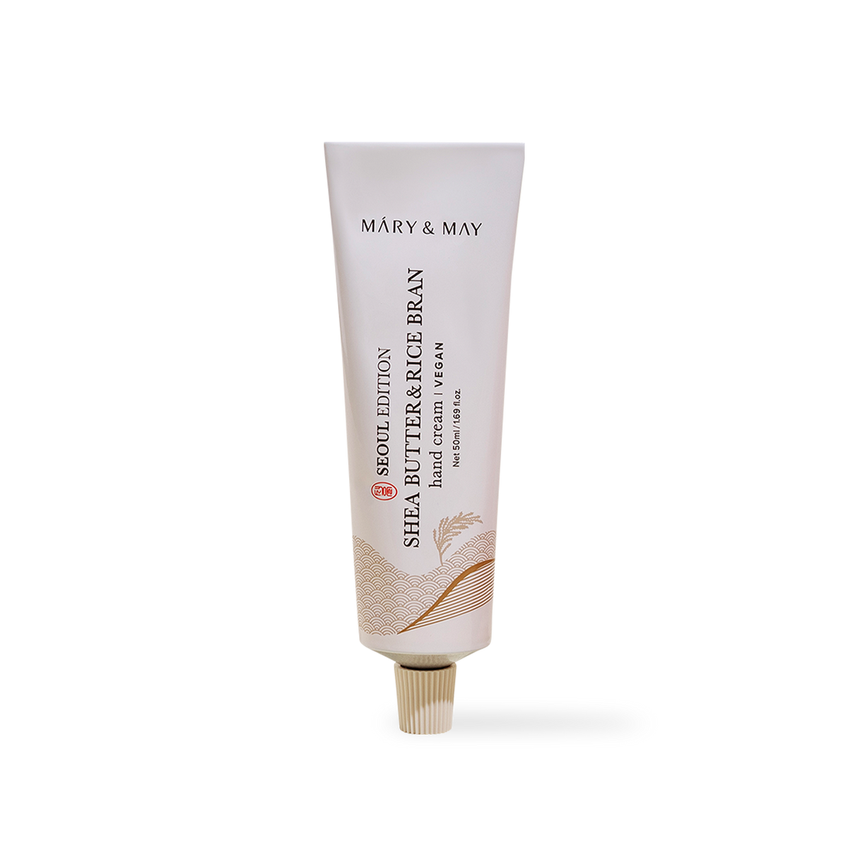 Mary&May Shea Butter & Rice Bran Hand Cream 50 ml — foto principal em fundo transparente