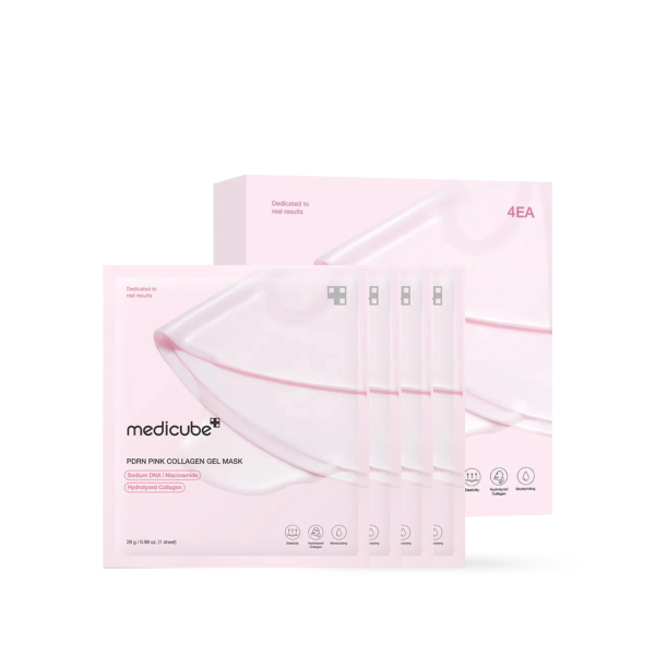 Medicube PDRN Pink Collagen Gel — Máscara Facial 4 un