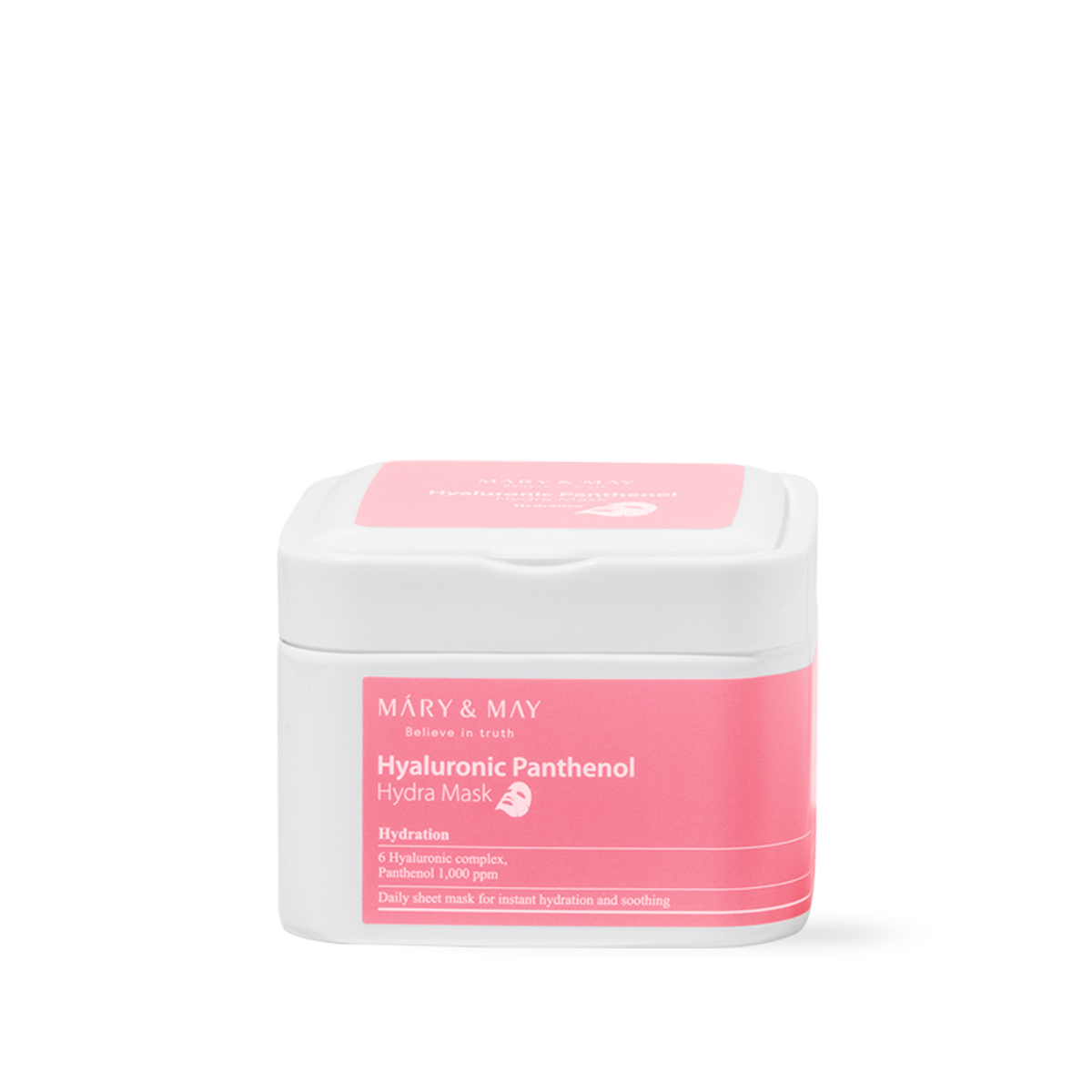 Mary&May Hyaluronic Panthenol Hydra Mask — Pote com 30 Máscaras 400 g