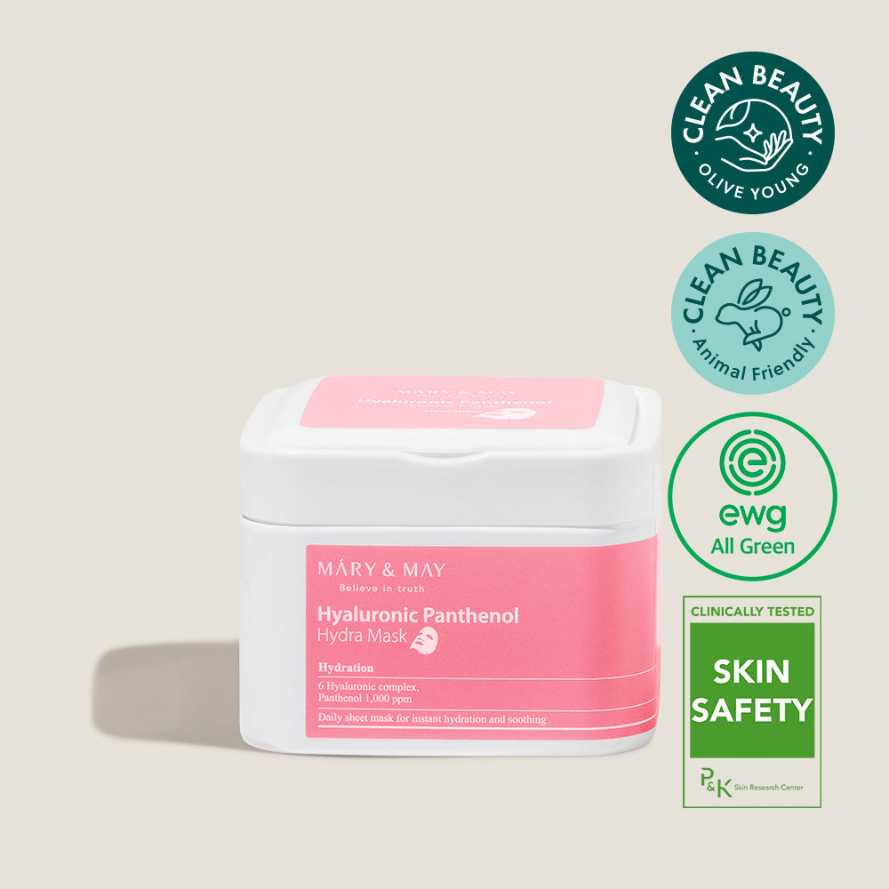 Mary&May Hyaluronic Panthenol Hydra Mask — Pote com 30 Máscaras 400 g