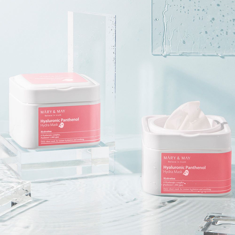 Mary&May Hyaluronic Panthenol Hydra Mask — Pote com 30 Máscaras 400 g