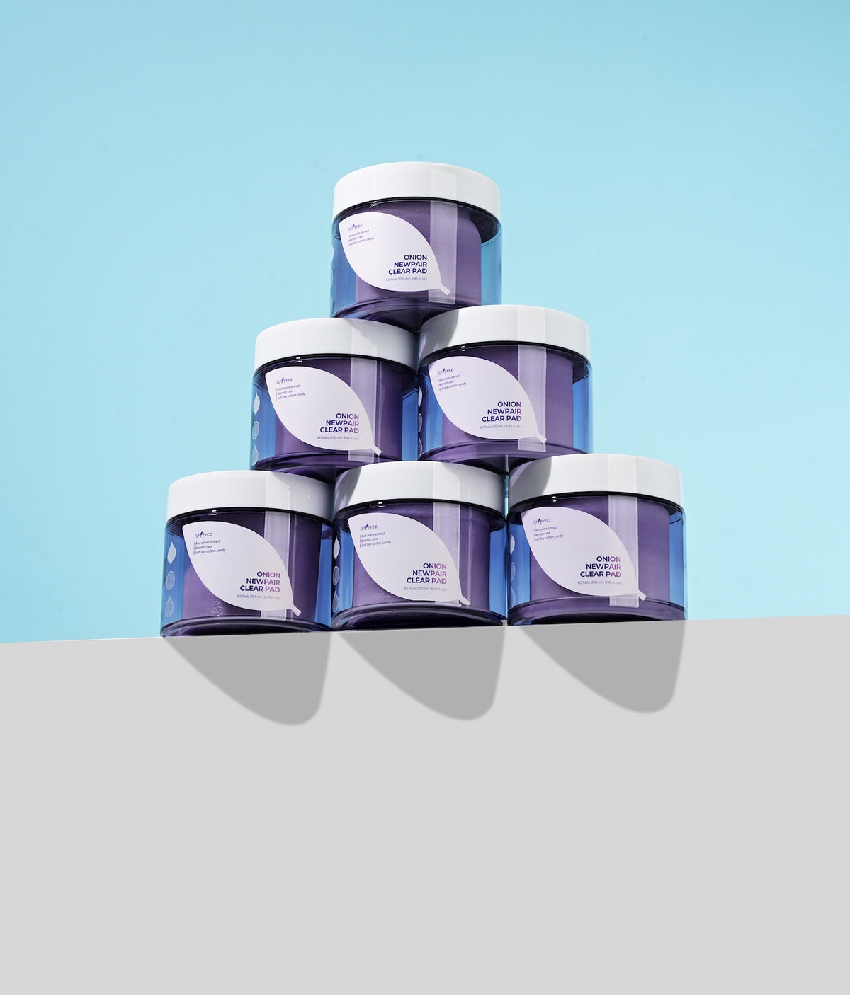 Isntree Onion NewPair Clear — Discos Faciais 250 ml (60 un)