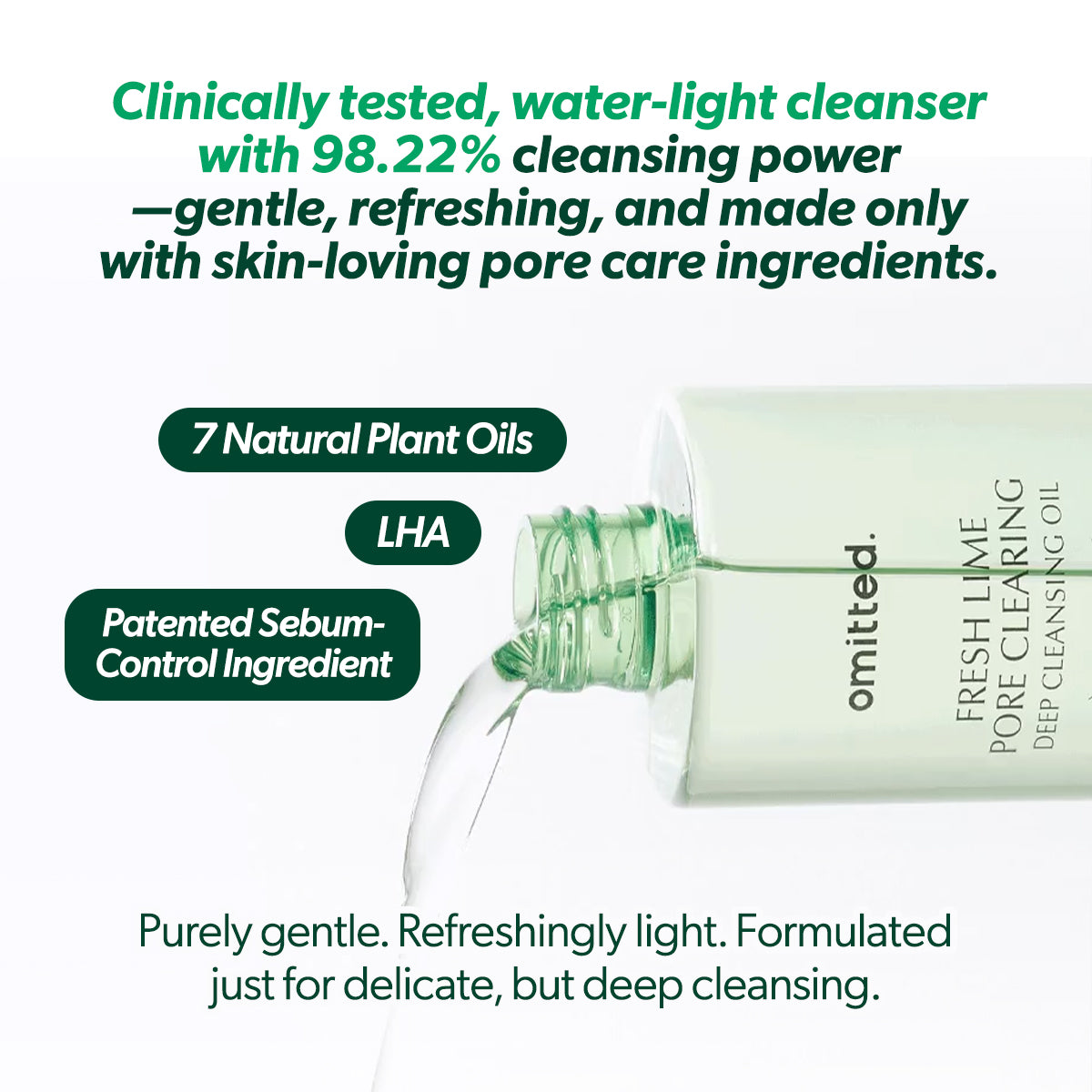 Omitted Fresh Lime — Óleo de Limpeza Facial 200 ml
