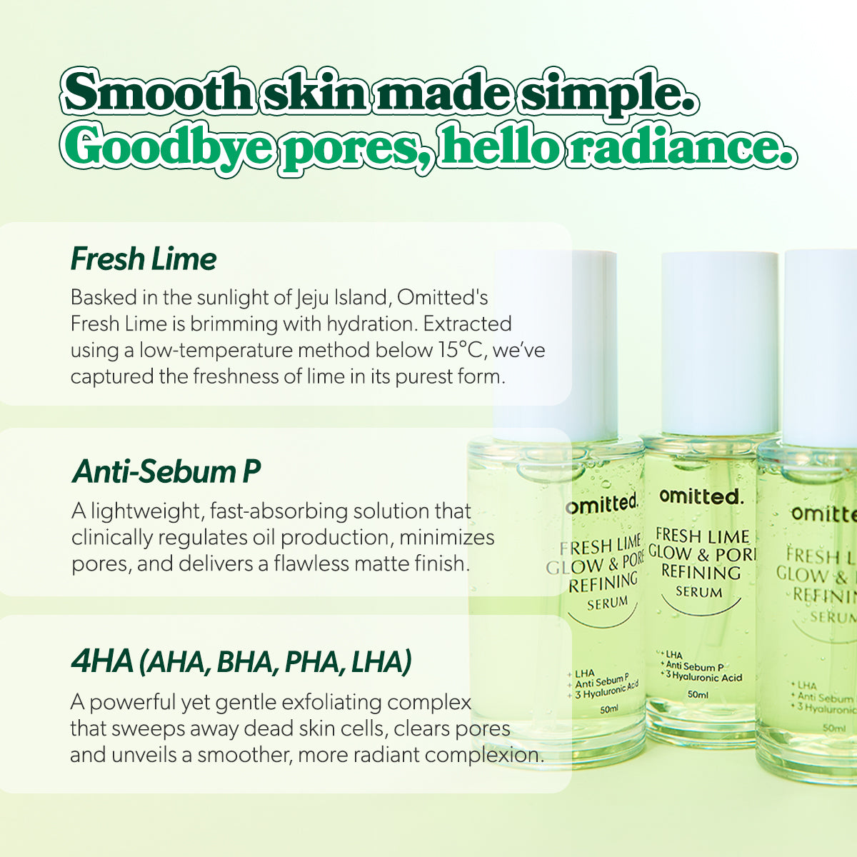 Omitted Fresh Lime — Sérum Facial para Poros 50 ml