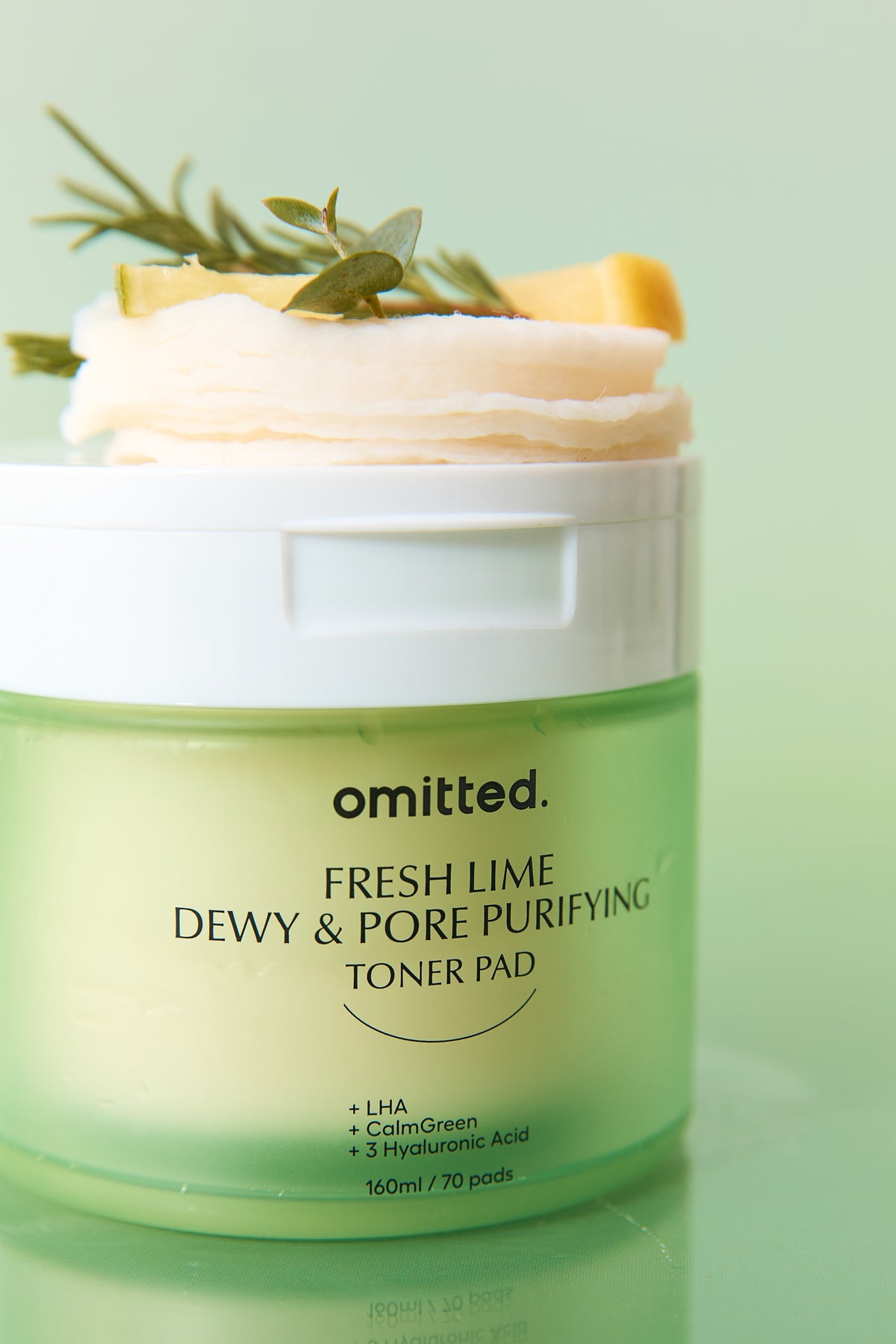 Omitted Fresh Lime — Discos Tônicos Faciais, 70 unidades