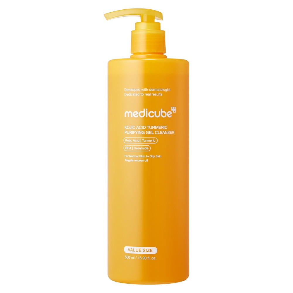 Medicube Kojic Acid Turmeric — Gel de limpeza espumante 500 ml