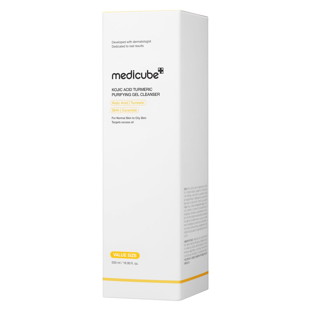 Medicube Kojic Acid Turmeric — Gel de limpeza espumante 500 ml