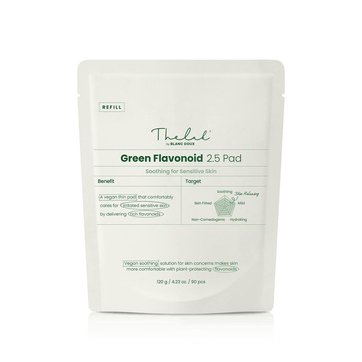 The Lab by Blanc Doux Green Flavonoid 2.5 — Discos Faciais, refil 90 unidades