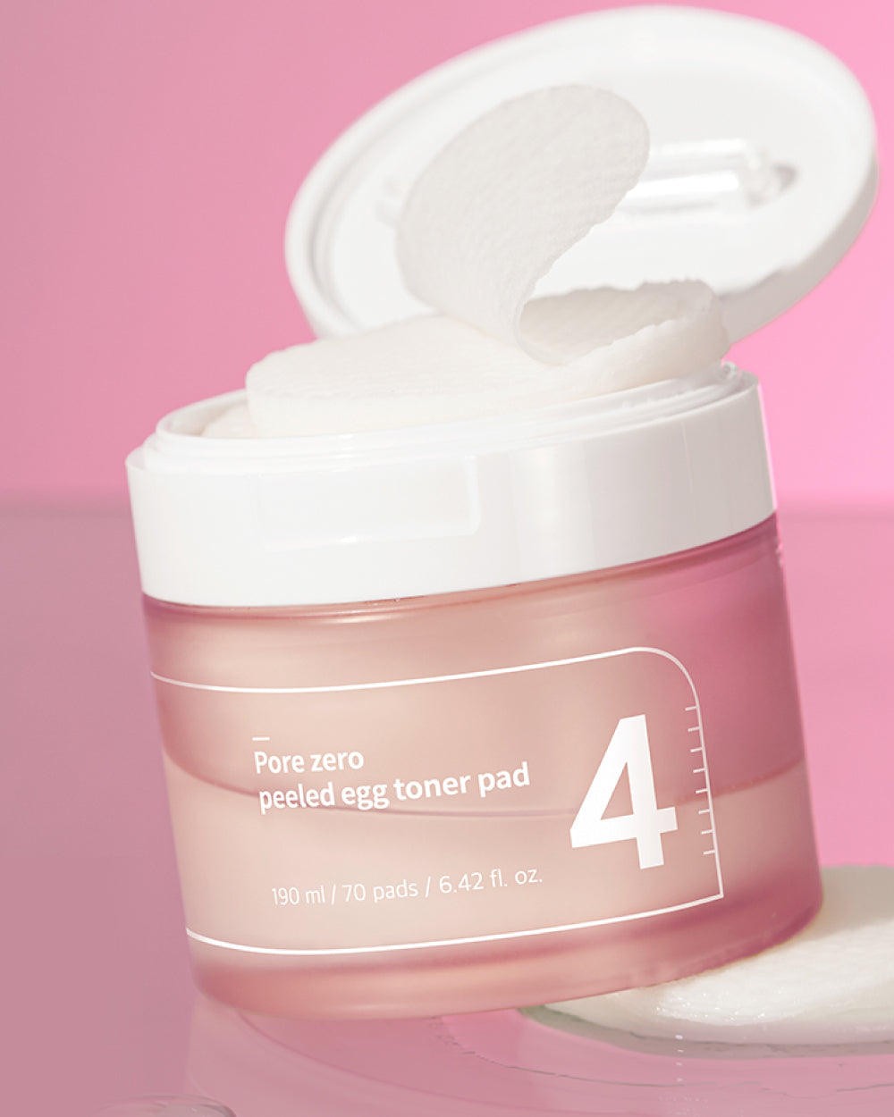numbuz:n Nº 4 Pore Zero Peeled Egg Toner Pads — 70 unidades / 180 ml — foto oficial da marca