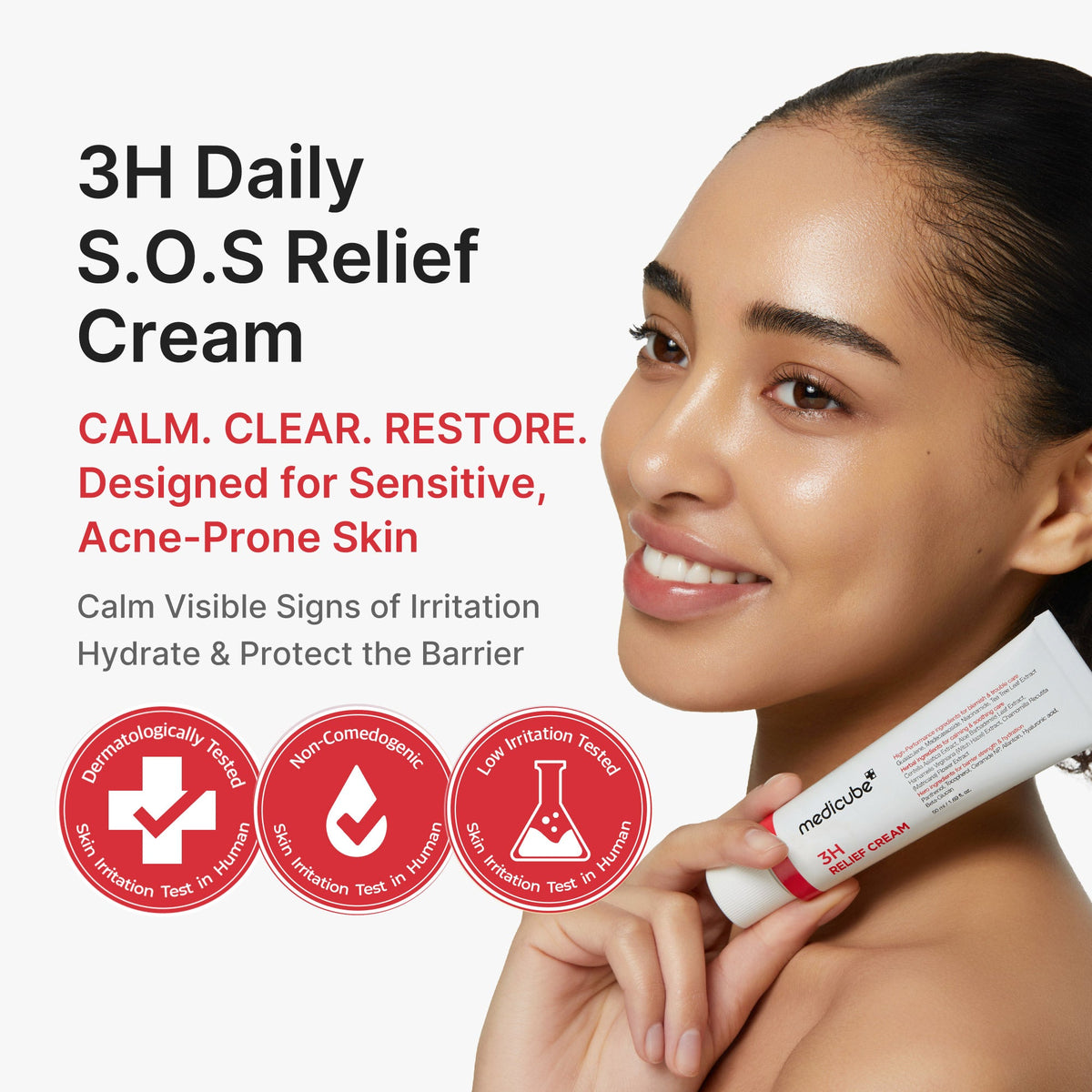 Medicube 3H Daily Relief Cream — Creme facial 50 ml — foto oficial da marca