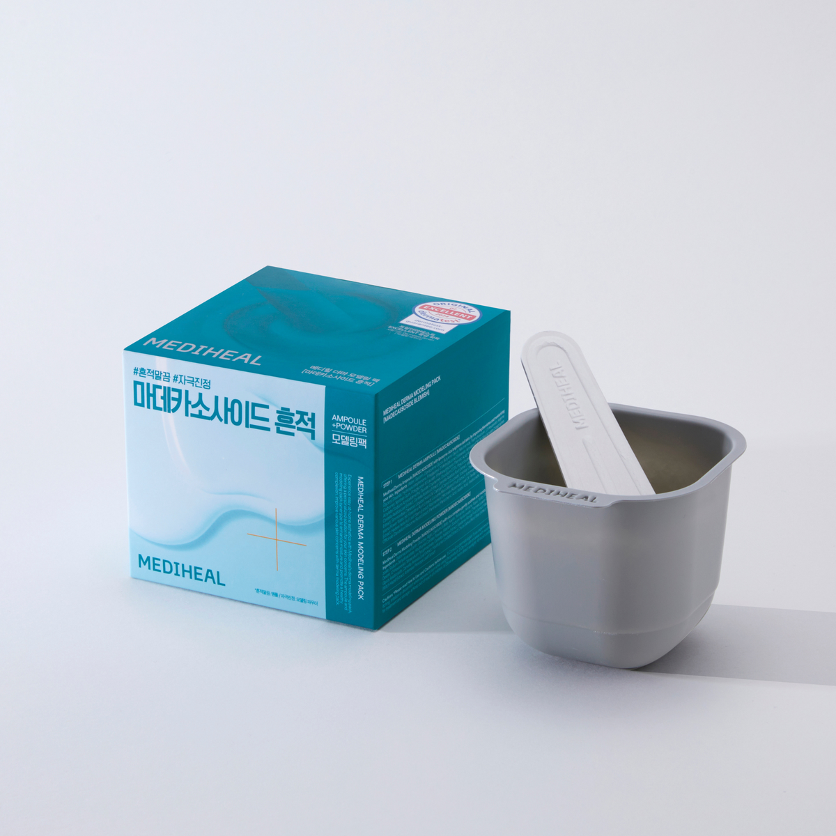 Mediheal Derma Modeling Pack Madecassoside — Pó 28 g + ampola 2 ml — foto oficial da marca