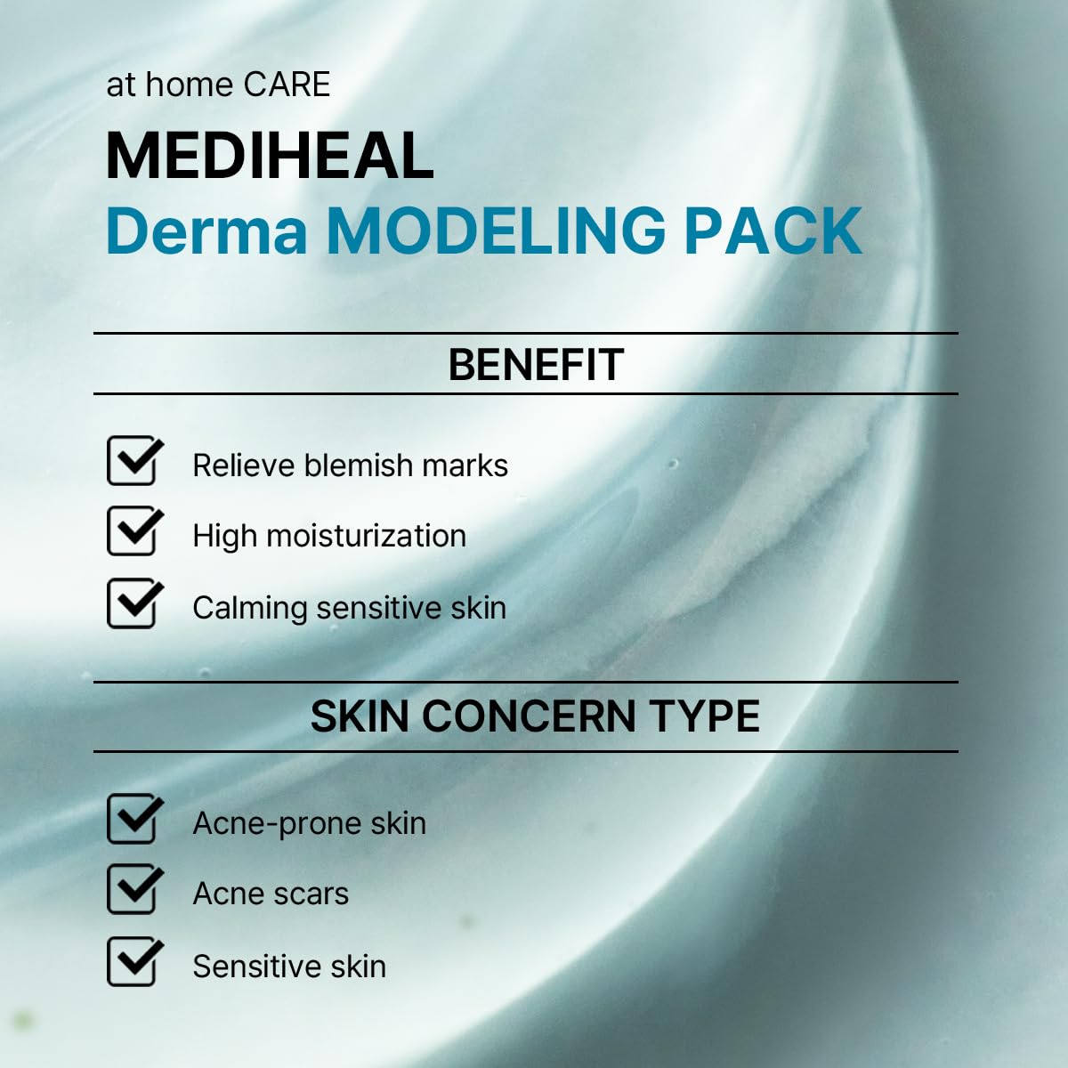 Mediheal Derma Modeling Pack Madecassoside — Pó 28 g + ampola 2 ml — foto oficial da marca