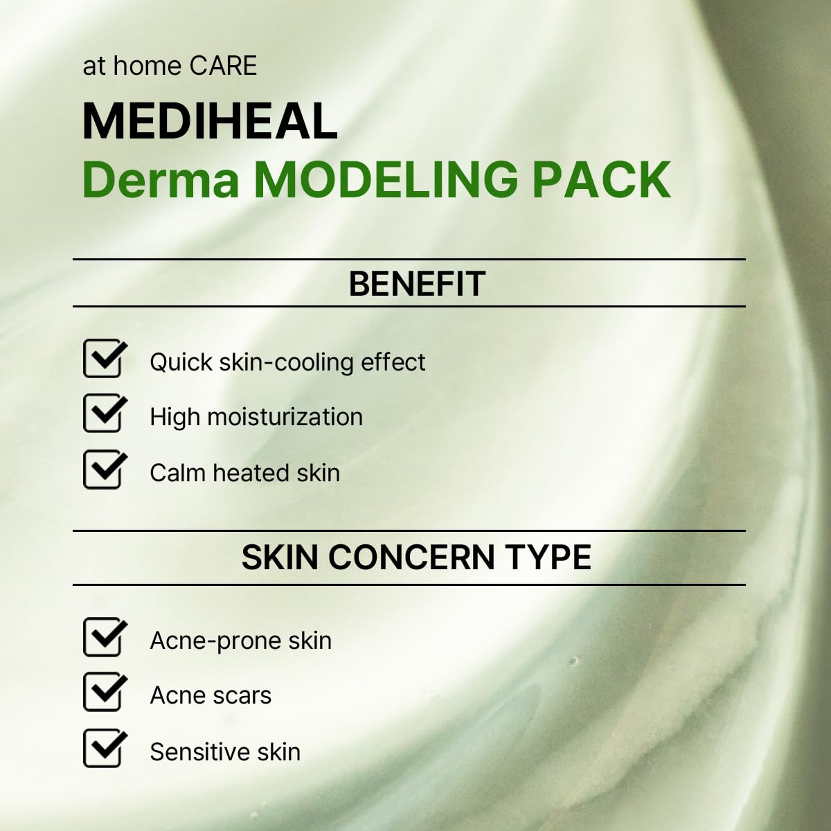 Mediheal Derma Modeling Pack Teatree Calming — Pó 28 g + ampola 2 ml — foto oficial da marca