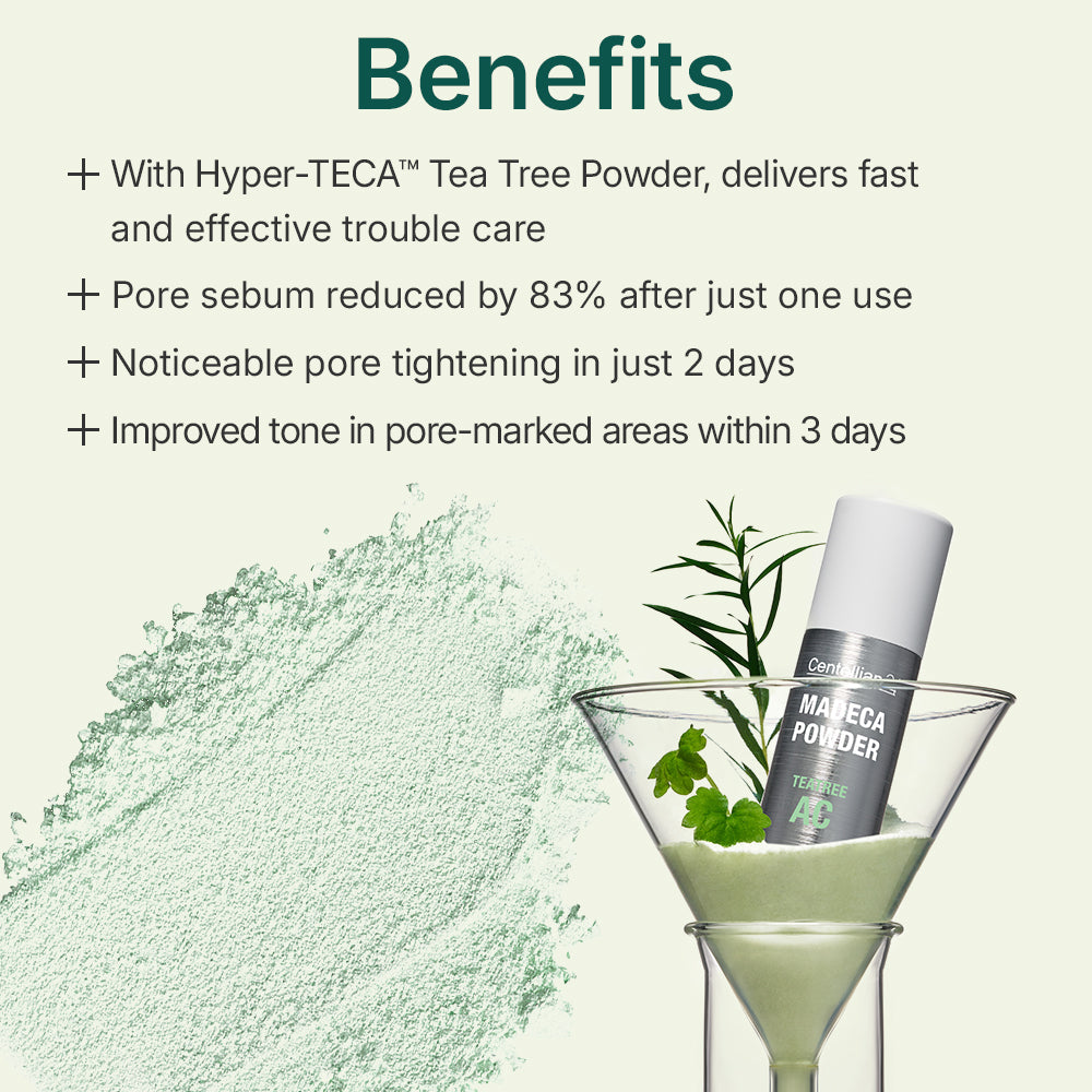 Centellian24 Madeca Powder Tea Tree AC — Pó de limpeza facial 6 g — foto oficial da marca
