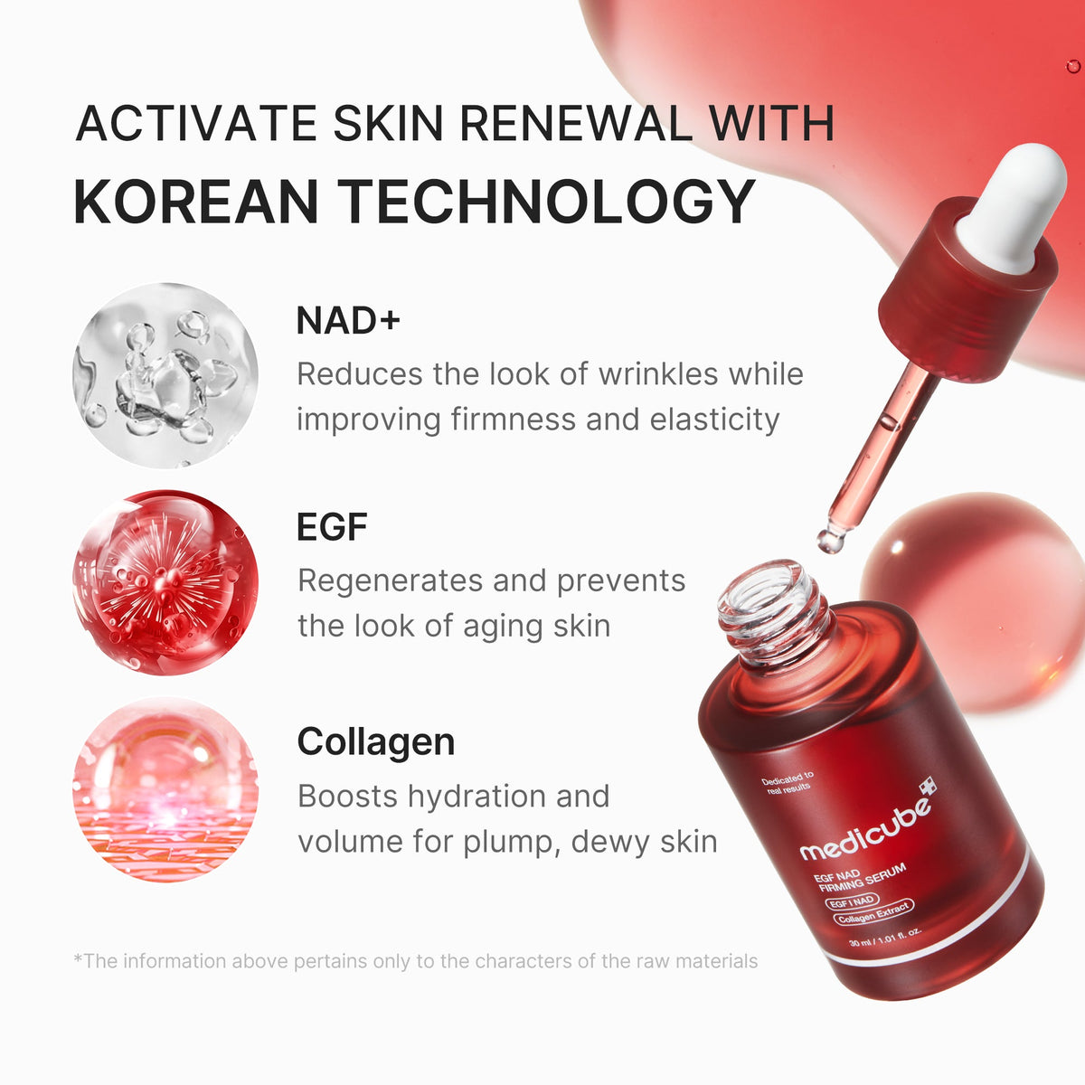 Medicube EGF NAD+ Firming Serum — 30 ml — foto oficial da marca