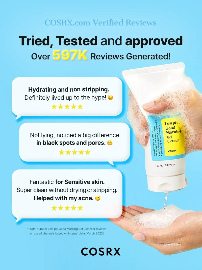 COSRX Low pH Good Morning — Gel de limpeza facial