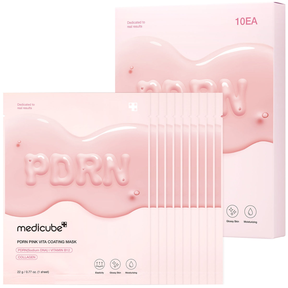 Medicube PDRN Pink Vita Coating — Máscara facial de tecido — foto oficial da marca