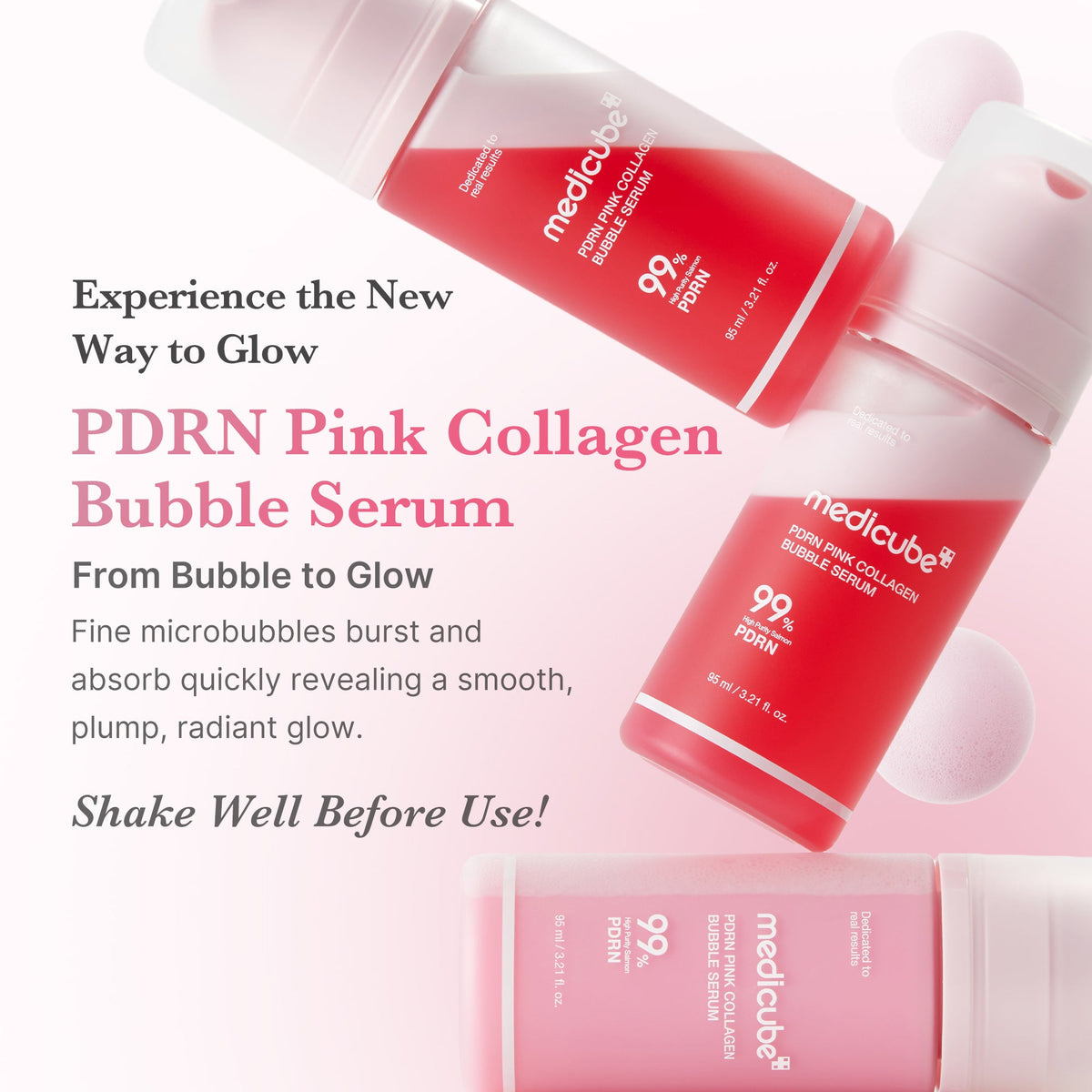 Medicube PDRN Pink Collagen Bubble — Sérum facial — foto oficial da marca