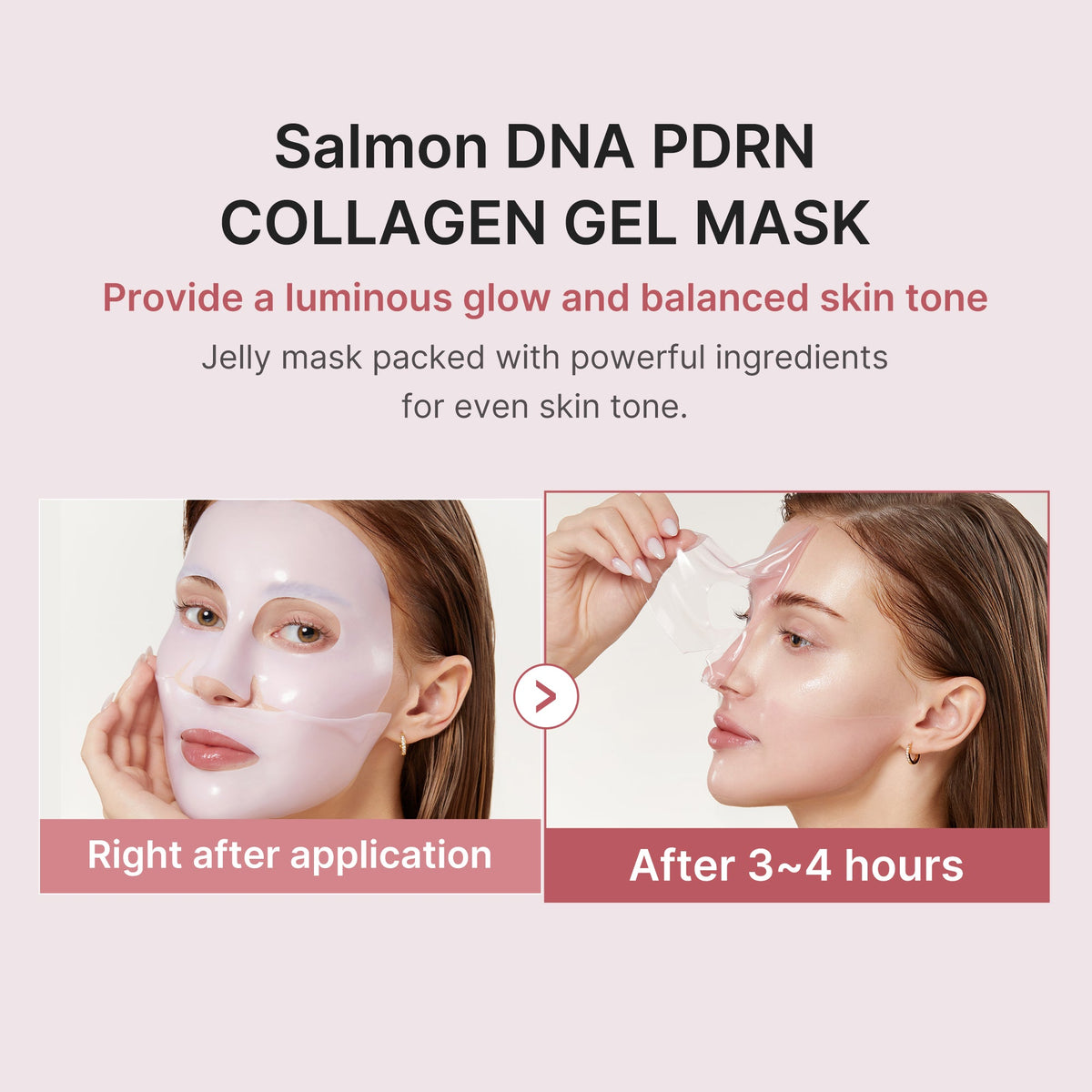 Medicube PDRN Pink Collagen Gel — Máscara Facial 4 un — foto oficial da marca